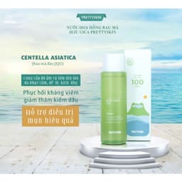 Thumbnail Nước hoa hồng rau má PrettySkin The Pure Jeju Cica 100 cân bằng độ PH se khít lỗ chân lông 250ml 4