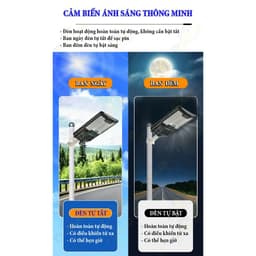 Thumbnail Đèn Liền Thể Năng Lượng Mặt Trời TP SOLAR Siêu Sáng, Đèn Sân Vườn Liền Thể Kép 800W, Cảm Biến Chuyển Động Bảo Hành 3 Năm 4