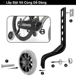 Thumbnail Bánh Phụ Xe Đạp Trẻ Em Chính Hãng Amalife Phát Sáng Đủ Cỡ 12-14-16-18-20inch Chọn Màu Chắc Chắn 3