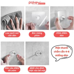 Thumbnail Phụ Kiện Miếng Dán Dành Cho Thanh Chắn Giường Pakey Siêu Chắc Chắn, Không Cần Khoan Đục 1