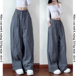 Thumbnail Quần harem parachute pants vintage bigsize 2 túi dáng thụng Emix 3