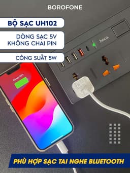 Thumbnail Bộ sạc 5W Hoco UH102 cho 5 6 7 8 X 11 12 gồm củ và cáp H-UPF01-SI dài 1 mét 2
