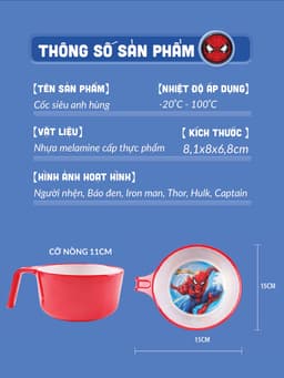 Thumbnail Bộ ăn dặm cho bé 1989KIDS chất liệu Nhựa Melamine chén bát ăn dặm,đũa tập ăn,cốc uống nước,thìa cho bé 2