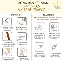 Thumbnail Móng tay giả Minoderm Nail box kèm keo gắn, dáng ngắn, dài, thiết kế trơn, đính đá sang trọng 2