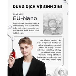 Thumbnail Dung dịch vệ sinh nam 3 in 1 SIRMEN Europe Gentlemen cao cấp 100g hương nước hoa châu Âu 4