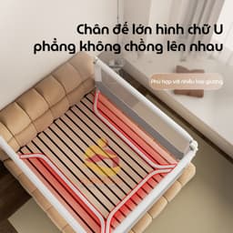 Thumbnail Thanh chắn giường cao cấp KidAndMom BR02, BR23, BR25 cao 105cm 24 nắc điều chỉnh thiết kế chống kẹt chống vấp ngã cho bé 3