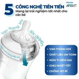 Thumbnail Bình Sữa Philips Avent Natural Thủy Tinh Mô Phỏng Tự Nhiên Cao Cấp Cho Bé, Chống Đầy Hơi Sặc Sữa 240ml 4