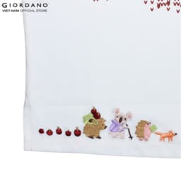 Thumbnail GIORDANO Áo Thun Nữ Ngắn Tay Thêu Hình 05394247-01 1