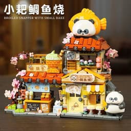 Thumbnail Đồ chơi lắp ráp khối xây dựng LOZ mini Mô Hình Cửa hàng Panda 7201-7202 1