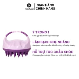 Thumbnail Lược Gội Đầu Cao Cấp Silicone BareSoul Massage Đầu Giảm Stress, Ngừa Rụng Tóc 1