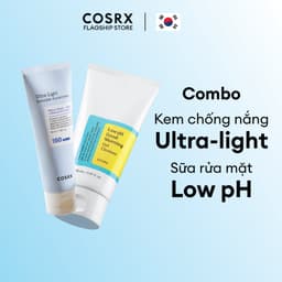 Thumbnail Combo Kem chống nắng COSRX Ultra-Light Invisible 50ml + Gel Rửa Mặt Low pH Good Morning Gel 150ml 1