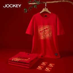 Thumbnail Áo thun đỏ T-shirt Jockey cotton Happy Lucky - J4101 2