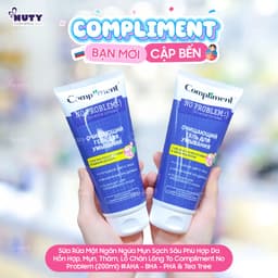 Thumbnail Sữa Rửa Mặt Compliment No Problem Giúp Làm Sạch Sâu, Hỗ Trợ Giảm Mụn (200ml/tuýp) 3