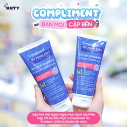 Thumbnail Sữa Rửa Mặt Compliment No Problem Giúp Làm Sạch Sâu, Hỗ Trợ Giảm Mụn (200ml/tuýp) 4