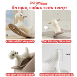 Thumbnail Ngựa Bập Bênh Cho Bé Phong Cách Hàn Quốc, Bập Bênh Cho Bé Chống Lật, An Toàn Màu Sắc Dễ Thương RH01 4