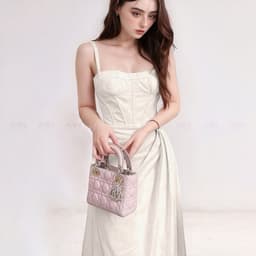 Thumbnail Đầm dự tiệc thương hiệu Đầm Váy Mina thiết kế hai dây dáng xoè midi chất liệu Linen MN241 3