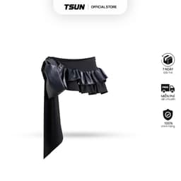 Thumbnail Váy Ngắn Nơ Rời Màu Đen Brand TSUN Chính Hãng - Bowtie Mini Skirt, Nữ 1