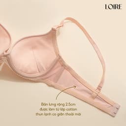 Thumbnail Áo Ngực Texture Trơn Có Gọng Nâng Ngực Loirechic BRTS80 2