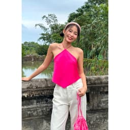 Thumbnail TheBlueTshirt - Áo yếm lụa Đào cột dây hở lưng - Women 2