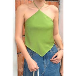 Thumbnail TheBlueTshirt - Áo yếm lụa Đào cột dây hở lưng - Women 4