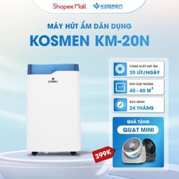Thumbnail Máy Hút Ẩm Dân Dụng Kosmen KM-20N - Thích Hợp Không Gian 80m2 - Hàng Chính Hãng Bảo Hành 24 Tháng 1