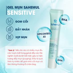 Thumbnail Gel Giảm Mụn Sahemul Sensitive Chuyên Biệt Mụn Ẩn, Mụn Đầu Đen 20gr [TẶNG KEM MỤN 10GR] 1