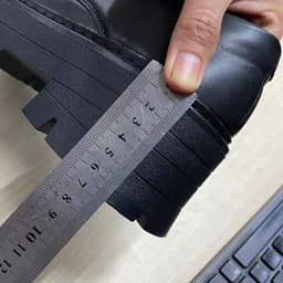Thumbnail Giày chunky derby da mũi cong tăng chiều cao thời trang INICHI GG1318 đế đúc nguyên khối cao 7cm 2