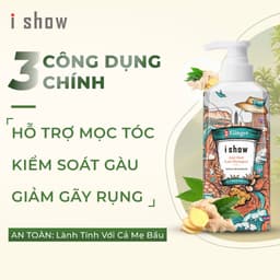 Thumbnail Dầu Gội Gừng I SHOW Hỗ Trợ Mọc Tóc Giảm Gàu Ngứa Kiềm Dầu Phồng Tóc - Dầu Gội I SHOW Chính Hãng 2