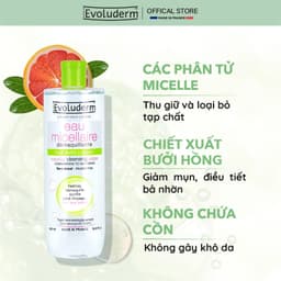 Thumbnail Nước tẩy trang Evoluderm Micellar dưỡng da mềm mịn, làm sạch sâu dịu nhẹ cho mọi loại da 500ml 3