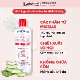 Thumbnail Nước tẩy trang Evoluderm Micellar dưỡng da mềm mịn, làm sạch sâu dịu nhẹ cho mọi loại da 500ml 2