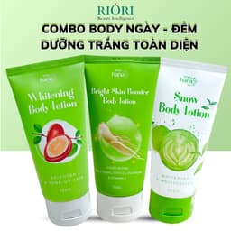Thumbnail Kem body Ủ Trắng, Phục Hồi, Mờ Rạn da, Dưỡng Ẩm ban đêm   RIORI HANA Snow Body Lotion 150g 2