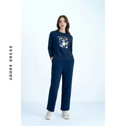 Thumbnail 412HO6002- Bộ mặc nhà dài in thân trước ADORE DRESS 2
