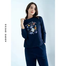 Thumbnail 412HO6002- Bộ mặc nhà dài in thân trước ADORE DRESS 4