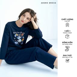 Thumbnail 412HO6002- Bộ mặc nhà dài in thân trước ADORE DRESS 1