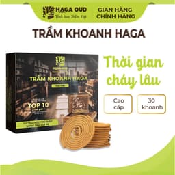 Thumbnail Trầm khoanh Haga Cao cấp/Đặc biệt/Thượng hạng, thời gian cháy lâu, thơm đậm hương trầm 2