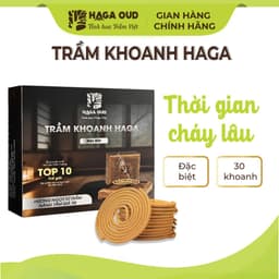 Thumbnail Trầm khoanh Haga Cao cấp/Đặc biệt/Thượng hạng, thời gian cháy lâu, thơm đậm hương trầm 3