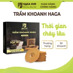 Thumbnail Trầm khoanh Haga Cao cấp/Đặc biệt/Thượng hạng, thời gian cháy lâu, thơm đậm hương trầm 4