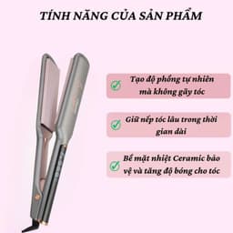 Thumbnail Máy uốn dập xù chân tóc ENZO 3216-dập xù-bấm xù-duỗi ép là thẳng-bản to-tạo kiểu chuyên nghiệp-13 mức nhiệt 2