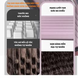 Thumbnail Máy uốn dập xù chân tóc ENZO 3216-dập xù-bấm xù-duỗi ép là thẳng-bản to-tạo kiểu chuyên nghiệp-13 mức nhiệt 4
