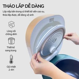 Thumbnail Nồi cơm điện cao tần 16 chế độ nấu 1.8L Daewoo công suất 1200w DWRC-G411IH 2