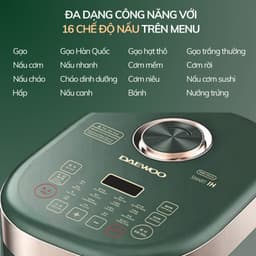 Thumbnail Nồi cơm điện cao tần 16 chế độ nấu 1.8L Daewoo công suất 1200w DWRC-G411IH 4