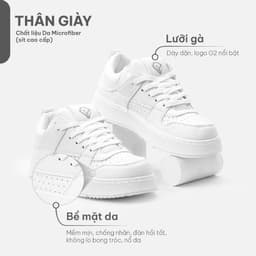 Thumbnail Giày nam sneaker G2 STORE Athena dáng thao kiểu giày trắng đế cao giúp tăng chiều cao chính hãng 3