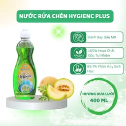Thumbnail Nước Rửa Chén HygienC Plus 400g Làm Sạch Vết Dầu Mỡ Bám Trên Chén Bát 4