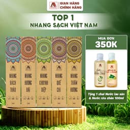 Thumbnail Nhang thơm sạch tinh khiết An An - 100 nén Hương quế, khuynh diệp, trầm hương, Bài, bách thảo 30cm, 40cm đuổi muỗi 1