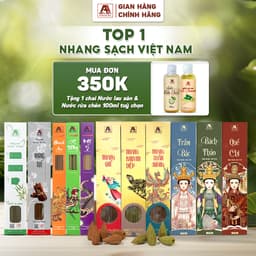 Thumbnail Nhang thơm sạch tự nhiên gói nhỏ dùng thử làm quen 23cm, 38cm, 40cm, nhang sạch An An quế, khuynh diệp, trầm hương 1