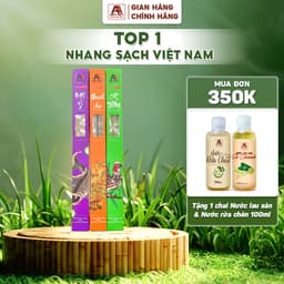 Thumbnail Nhang Sạch Cao Cấp AN AN, hộp tiện lợi 36 nén kích thước dài 38cm, mang tài lộc đến mọi nhà. 1