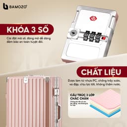 Thumbnail Vali Bamozo Khung Nhôm 9066 Size 20/24 Cao Cấp 1