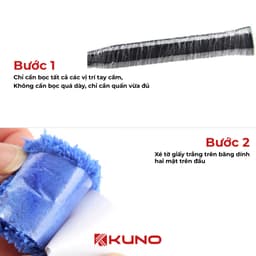 Thumbnail Quấn Cán Vải vợt cầu lông QV10 KUNO Chính Hãng,dày,êm,mịn chống trơn túi 10 chiếc 3