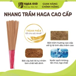 Thumbnail Nhang trầm Haga cao cấp, Thơm trầm đậm ngọt, Mùi hương cao quý, An toàn sức khỏe, 50 cây - 30cm/40cm 2