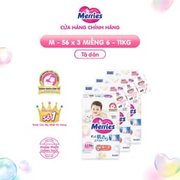 Thumbnail Combo 3 Tã/bỉm dán Merries Size S70/M56 3